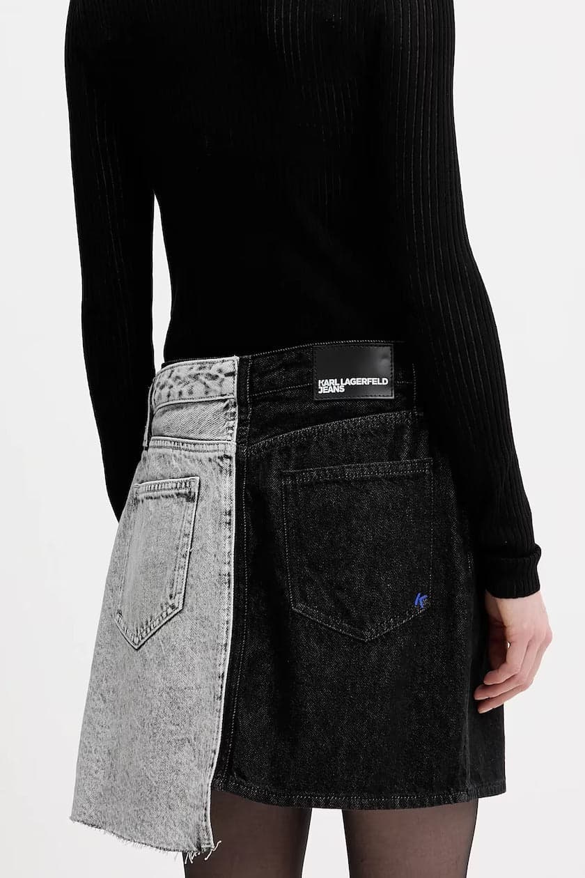 KARL LAGERFELD <h4> - MIni gonna asimmetrica Denim</h4> da donna in Gonne Drestige - Casamassima, commercioVirtuoso.it