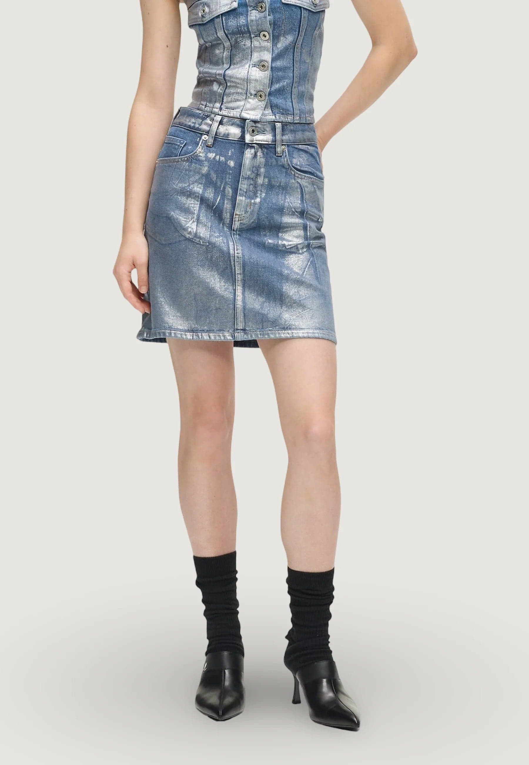 KARL LAGERFELD <h4> - mini gonna Denim </h4> da donna in Gonne Drestige - Casamassima, commercioVirtuoso.it
