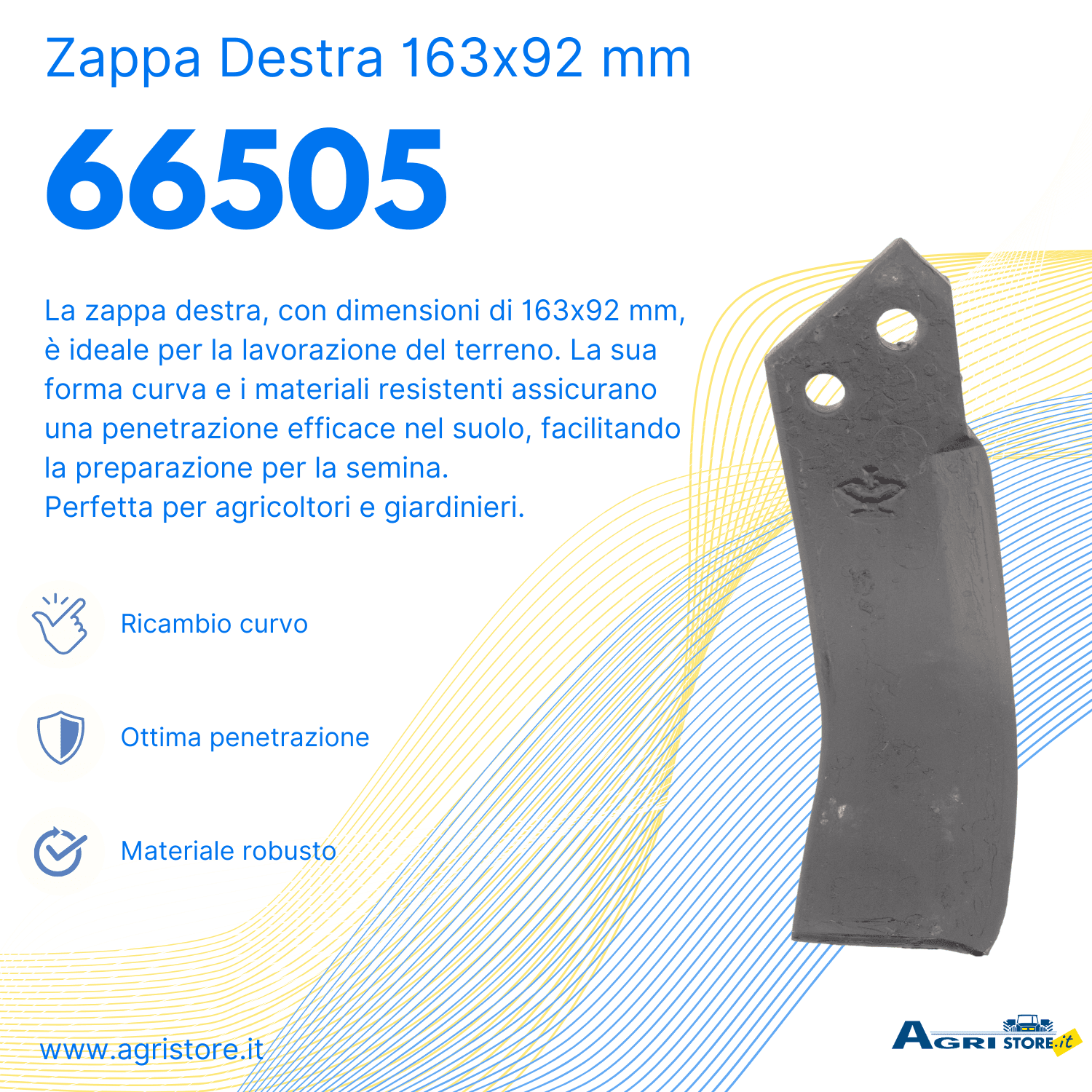 Zappa dx L 163,H 92,s 20,foro 10,5 in Zappe GardenStore - Novellara, commercioVirtuoso.it