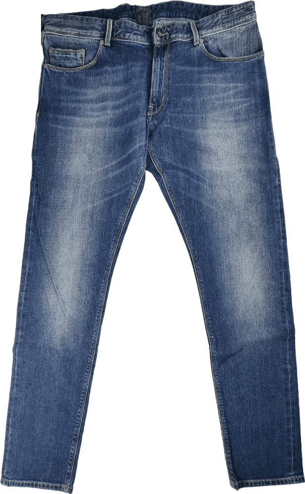 Jeans Uomo PT 05 - Slavato 5 Tasche - Denim Stretch Blu Chiaro Italiano MC12 in Jeans Couture - Sestu, commercioVirtuoso.it