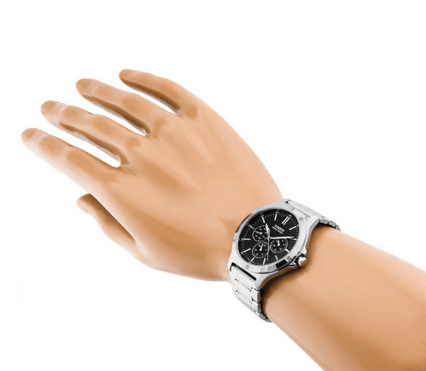 Orologio casio da uomo, MTP-V300D-1A, quadrante cronografo con sfondo nero, movimento al quarzo impermeabile in Orologi da polso Loweconomy - Marineo, commercioVirtuoso.it