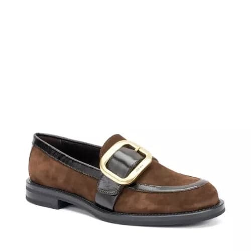 Frau Donna Mocassini in pelle scamosciata con fibbia in Loafer e mocassini Cantali Calzature - Randazzo, commercioVirtuoso.it