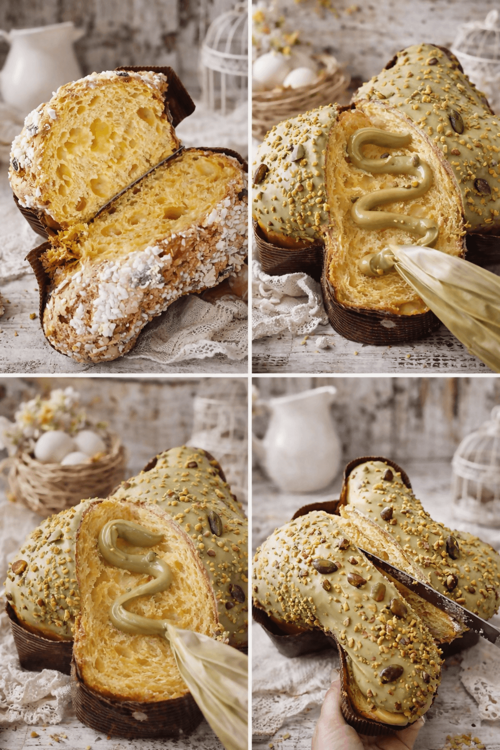 Colomba Pasquale Artigianale gr 750 Pistacchio, Esotica, 3 Cioccolati in Colombe pasquali Neri Piaceri - Cavezzo, commercioVirtuoso.it