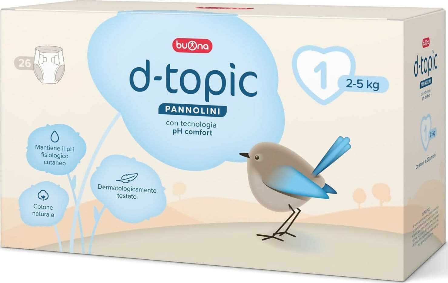 Buona D-Topic Pannolini per neonati e bambini - con Tecnologia pH Comfort - Dermatologicamente testati, Cotone Naturale, Materiali Traspiranti Delicati sulla Pelle dei Bambini - tutte le misure disponibili - 3 pacchi - PREZZO PER 3 CONFEZIONI in Pannolini per bambini Sanitaria Gioia del Bimbo - Villa San Giovanni, commercioVirtuoso.it