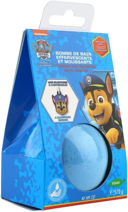 Bomba da bagno take care effervescente al profumo di cocco, 100% vegana, dermatologicamente testata con un regalo a sorpresa all'interno paw patrol CHASE il poliziotto in Bombe da bagno Farmacia Centrale M.le Iadevaia - Maddaloni, commercioVirtuoso.it