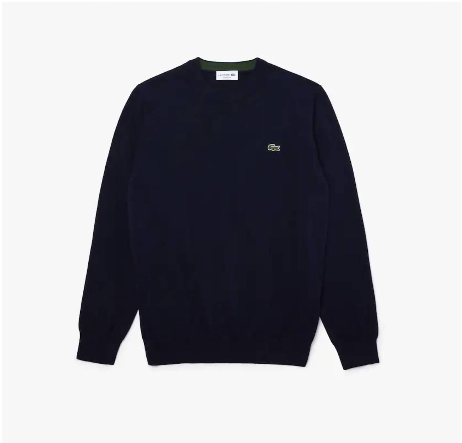 Lacoste Pullover Uomo Blu Girocollo 100% Cotone Organico Maglione Fashion Logo Coccodrillo Collo Rotondo in Maglioni Euforia - Bronte, commercioVirtuoso.it