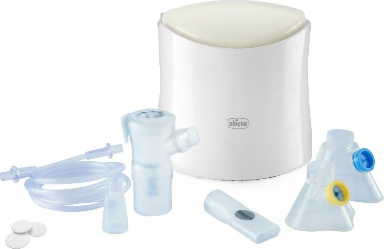 Chicco Aerosol Easy Breath Family, Aerosol a Pistone per Neonati Bambini e Adulti, Aerosol Portatile, Ultracompatto, con Due Mascherine Morbide ed Ergonomiche, Con Boccaglio e Forcella Nasale, 0 Mesi+ in Inalatori e aerosol elettrici Sanitaria Gioia del Bimbo - Villa San Giovanni, commercioVirtuoso.it