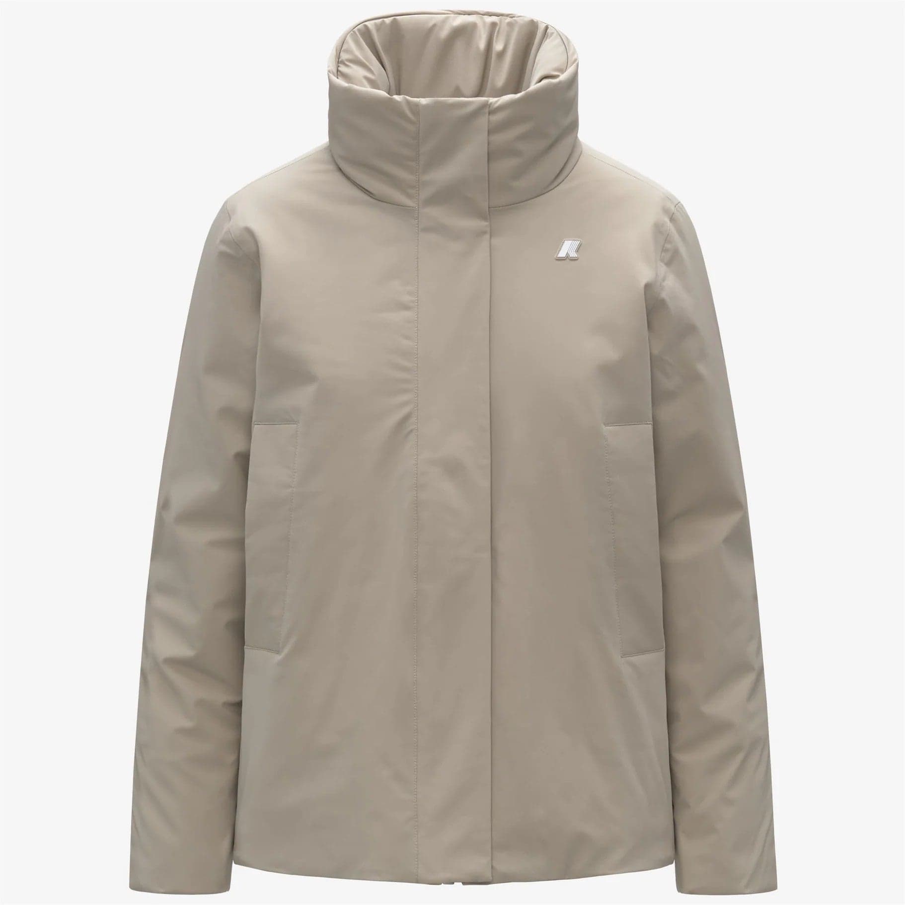 K-WAY Marletta st Warm Giacca Corto Calda beige Grigia con Aperture Regolabili K7125KW XP2