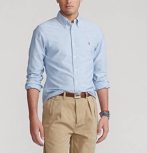 Camicia Uomo Polo Ralph Lauren Camicia Casual Slim Fit Aderente In Oxford In Cotone Collo Button Down Logo Pony Ralph Lauren Ricamato in Camicie casual Euforia - Bronte, commercioVirtuoso.it