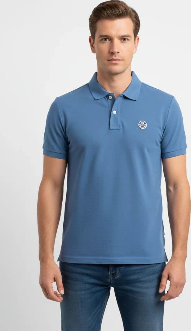 Polo North&Sails per uomo a manica corta cotone 100% due bottoni in Polo Loweconomy - Marineo, commercioVirtuoso.it