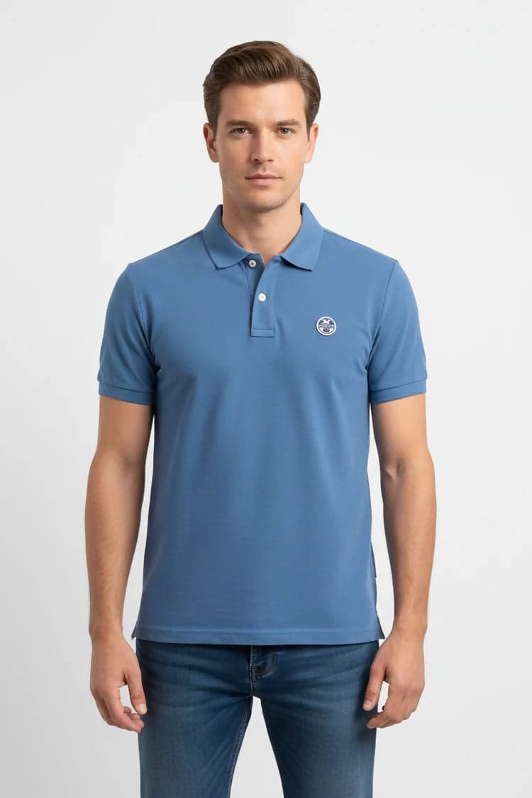Polo North&Sails per uomo a manica corta cotone 100% due bottoni in Polo Loweconomy - Marineo, commercioVirtuoso.it