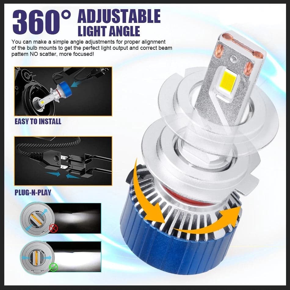 KIT LED VW VOLKSWAGEN GOLF 7 VII RESTYLING LAMPADE H7 6000K 20000 LUMEN 100W CANBUS in Lampadine tettuccio Solgeny - Besate, commercioVirtuoso.it