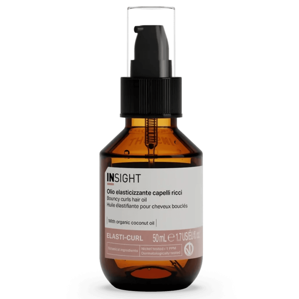 Olio Elasticizzante Capelli Ricci Insight Elasti Curl – Trattamento Nutriente Anti Crespo, Definizione e Morbidezza per Ricci e Onde con Oli Biologici di Cocco, Chia e Sacha Inchi
