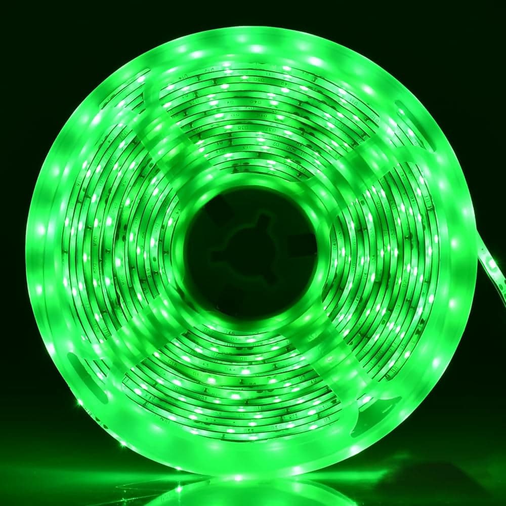 Led strip 1metro bobina 12v 60 smd 3528 colore verde ip65 tagliabile flessibile impermeabile
