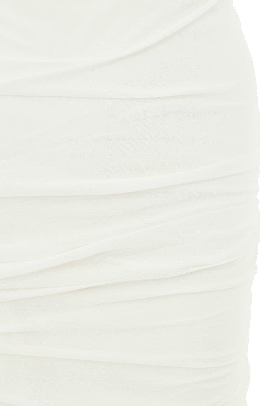 Tom Ford Gonna Drappeggiata Bianca con Dettaglio in Pizzo da donna in Berretti in maglia Drestige - Casamassima, commercioVirtuoso.it