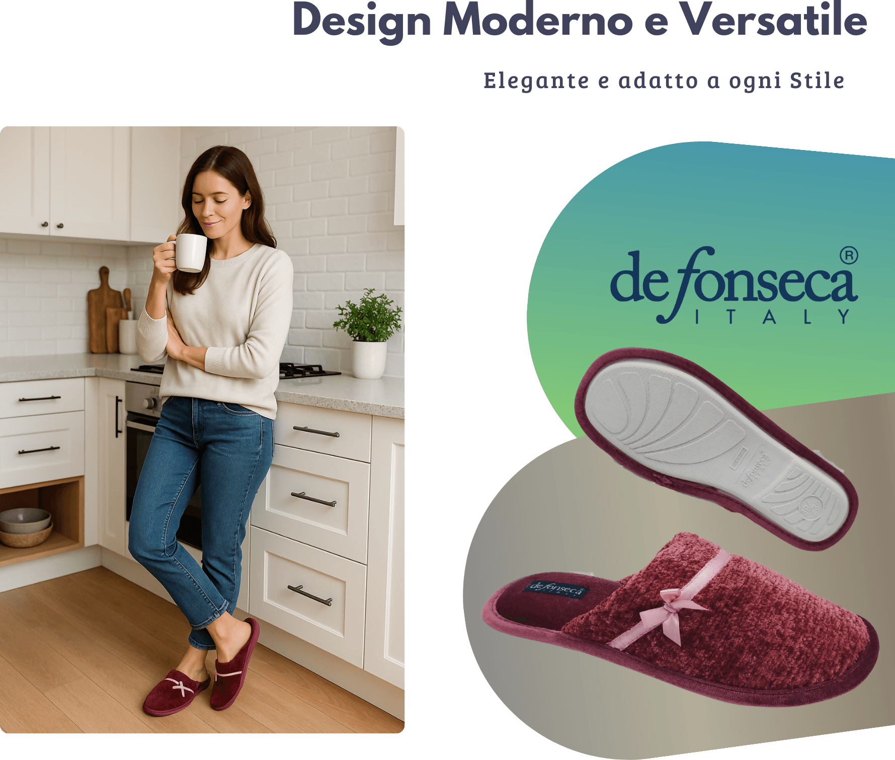 de fonseca Calde Ciabatte Uomo Donna, Pantofole Invernali Chiuse da Casa, Lavabili e per Ospiti in Ciabatte moda Primo Calzature - Venezia, commercioVirtuoso.it