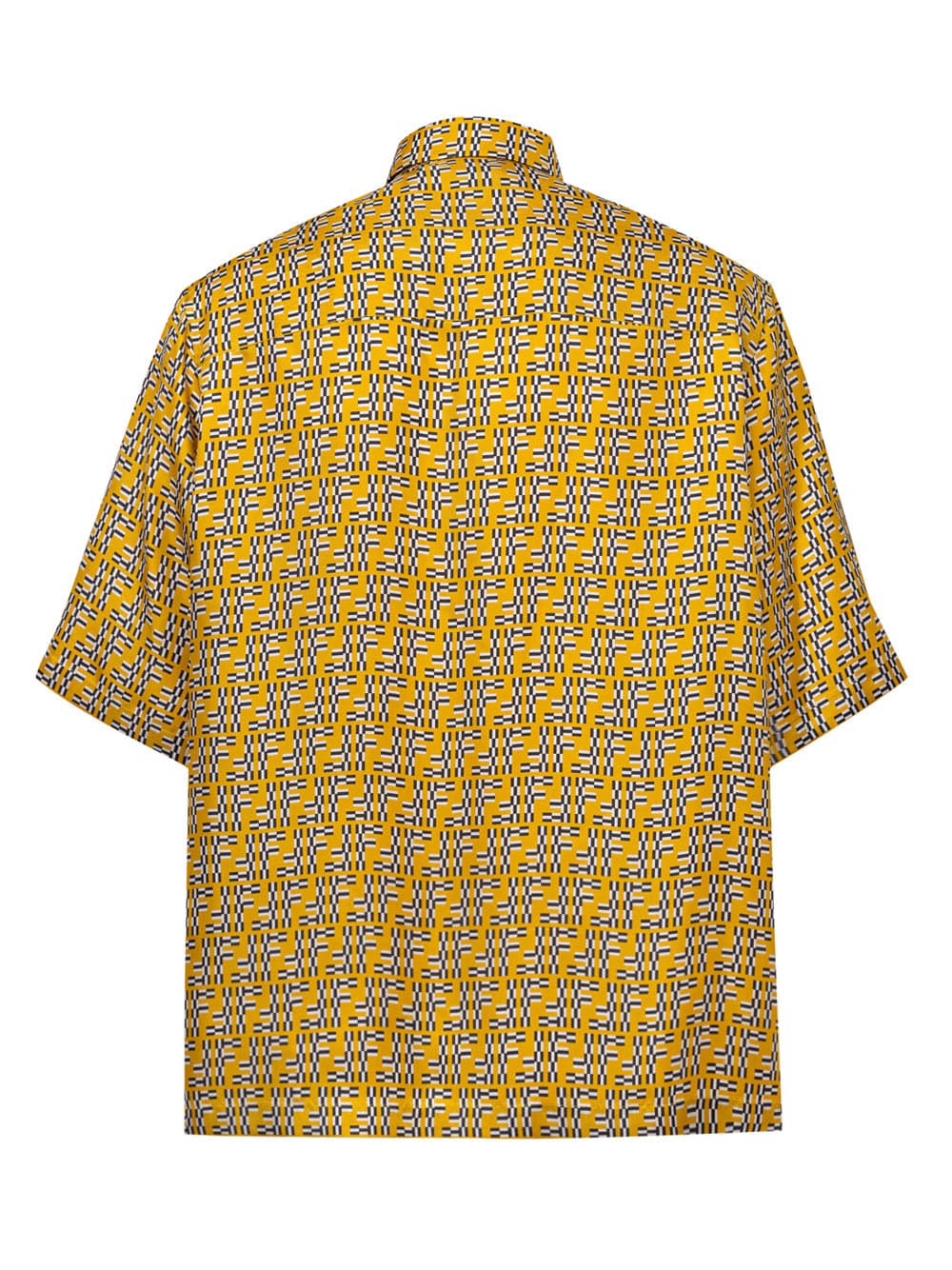 Fendi Camicia in Seta Gialla Hita con Stampa Labyrinth da uomo in Camicie casual Drestige - Casamassima, commercioVirtuoso.it