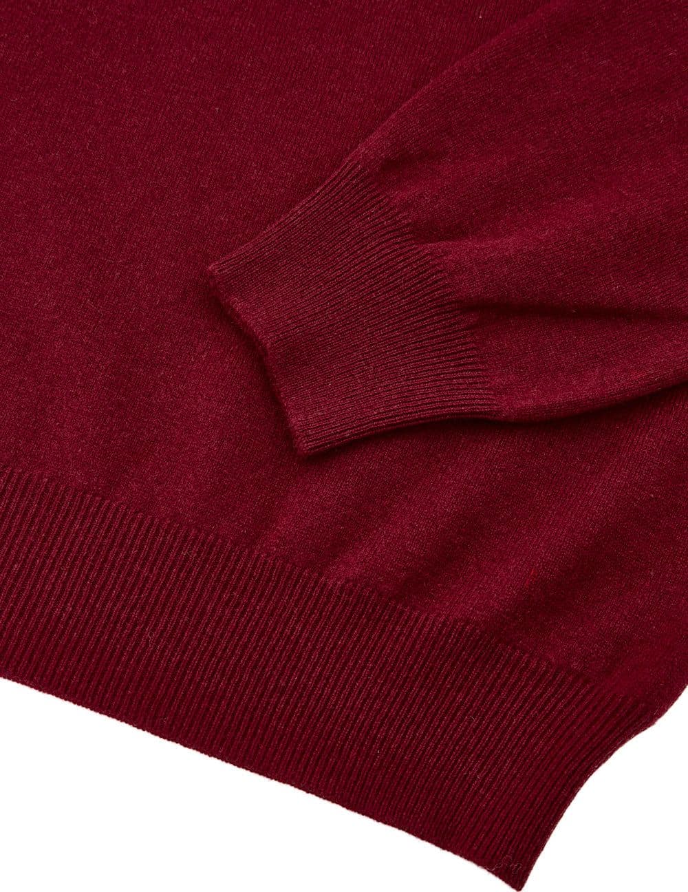 Gran Sasso Maglione Lupetto con Mezza Zip in Lana Rosso Scuro da uomo in Maglioni Drestige - Casamassima, commercioVirtuoso.it