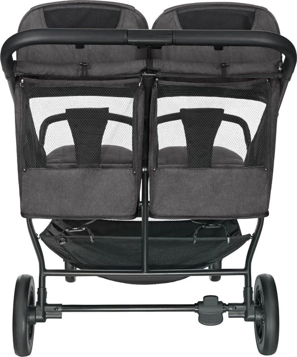 KIKKABOO Passeggino Gemellare Happy 2 Dark Grey 2024 - Twin - telaio in alluminio robusto, chiusura automatica e veloce, adatto dalla nascita fino a 15 kg, ruota a 360° RUOTA TOTALMENTE, colore Dark Grey, grigio in Passeggini compatti Sanitaria Gioia del Bimbo - Villa San Giovanni, commercioVirtuoso.it