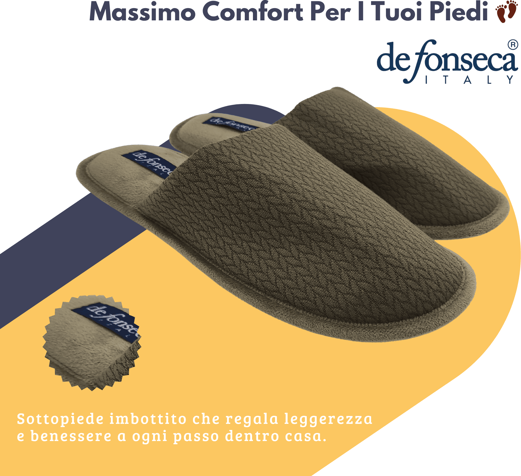 de fonseca Calde Ciabatte Uomo Donna, Pantofole Invernali Chiuse da Casa, Lavabili e per Ospiti in Pantofole Primo Calzature - Venezia, commercioVirtuoso.it