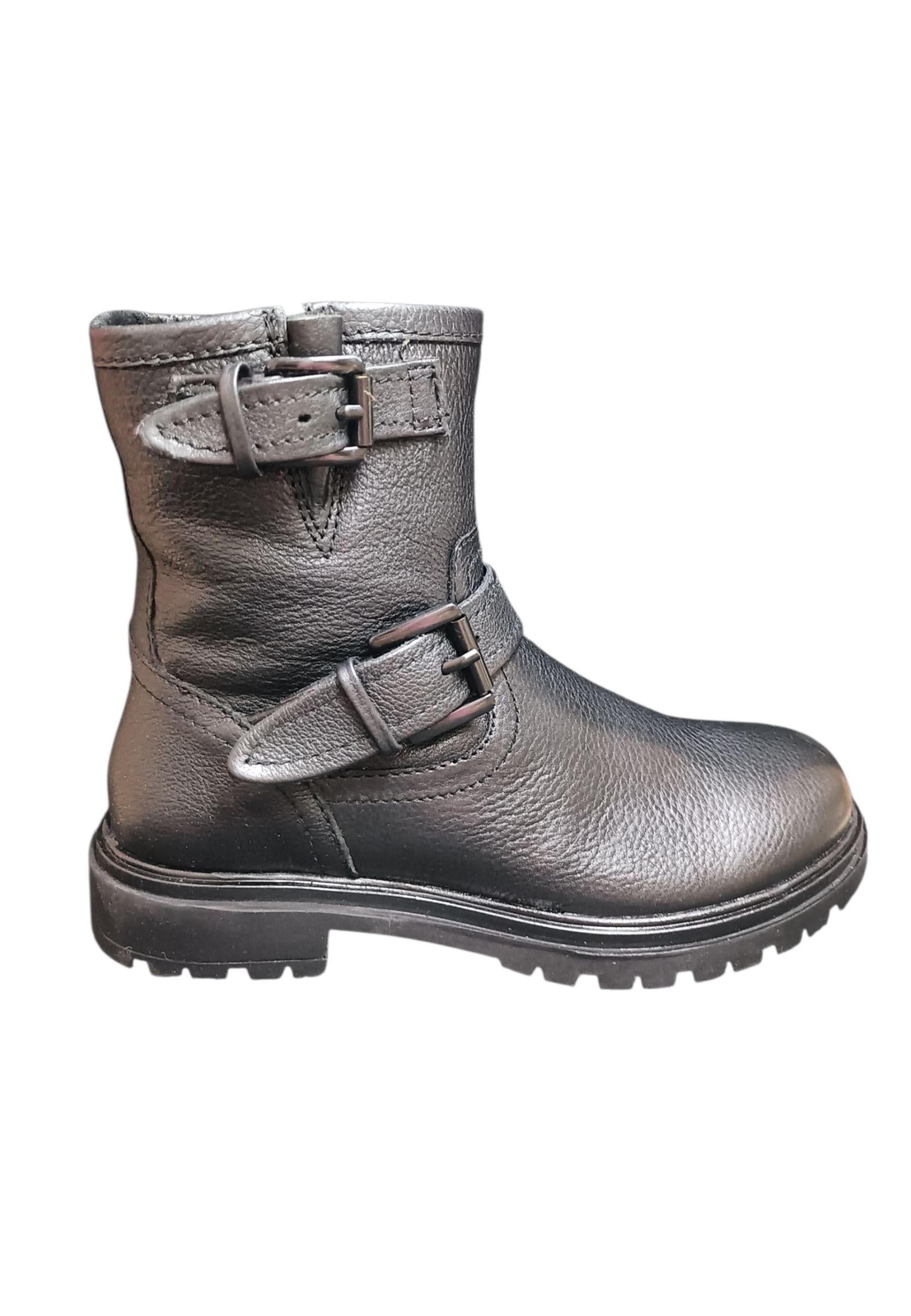 Stivaletti bambina Shooterino Shoort nero pelle - Stile urban con zip laterale - 6