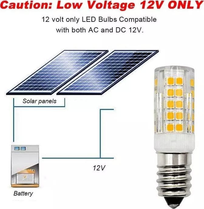 Lampadina LED E14 AC/DC 12V-24V 3,5W RESA 35W 64SMD 2835 Bianco Caldo 3000K Barca Camper Luce Votiva in Lampadine a LED Solgeny - Besate, commercioVirtuoso.it