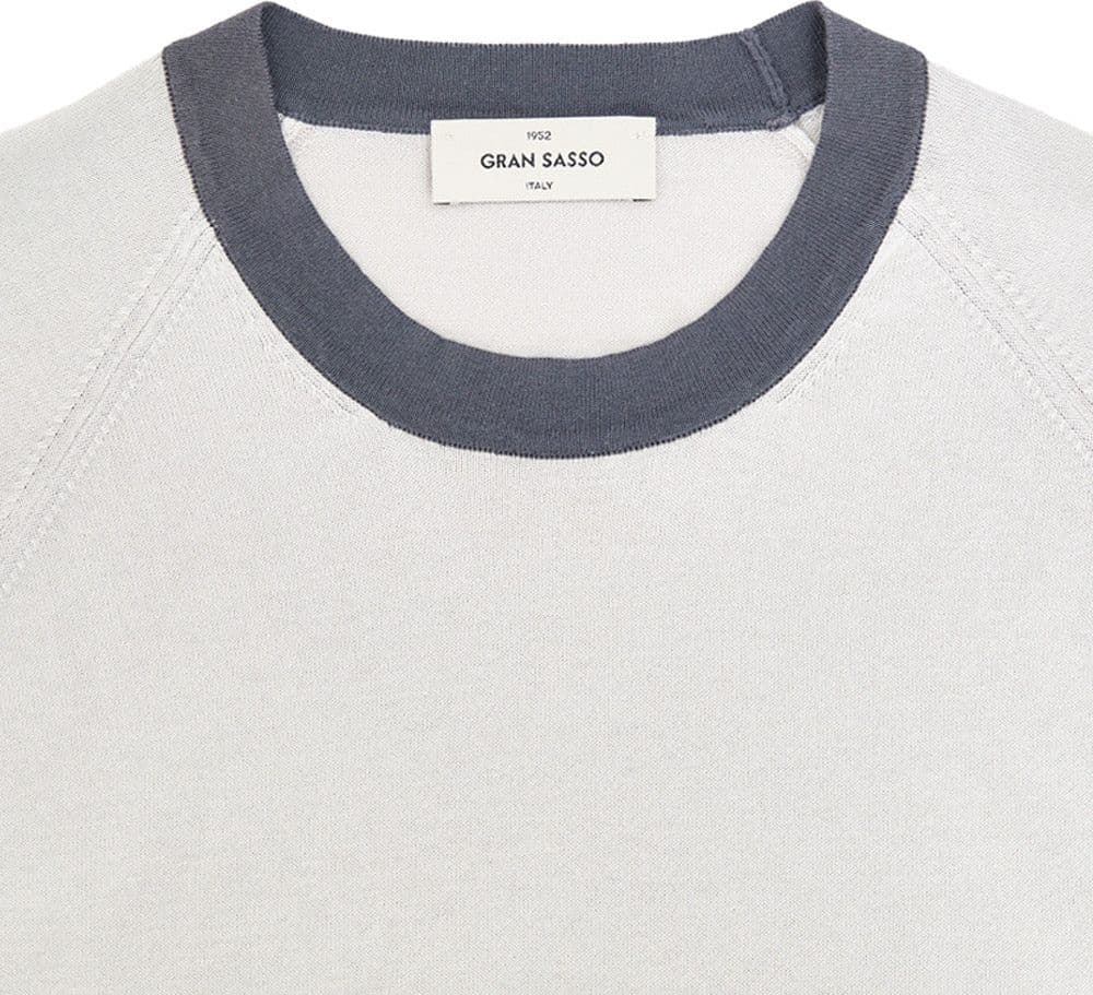 Gran Sasso Maglia Mezza Manica in Cotone Beige Chiaro da uomo in T-shirt Drestige - Casamassima, commercioVirtuoso.it