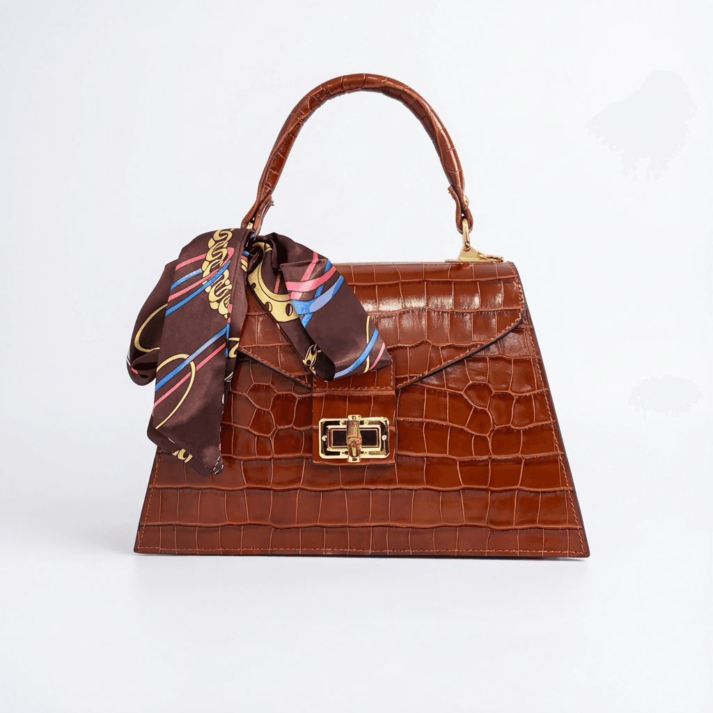 DOPPIASE Borsa a tracolla donna in Vera pelle effetto coccodrillo artigianale Made in Italy 27x17,9.5cm in Borse a tracolla Nanabags - Sesto Fiorentino, commercioVirtuoso.it