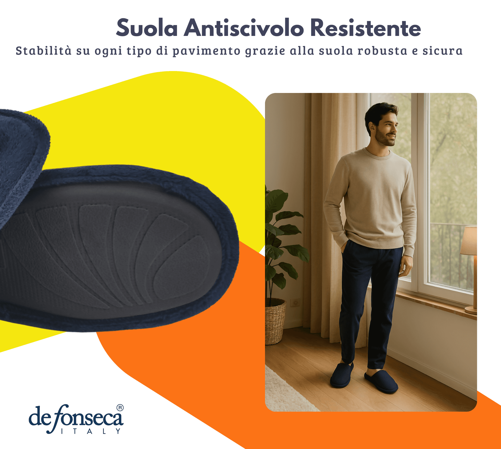 de fonseca Calde Ciabatte Uomo Donna, Pantofole Invernali Chiuse da Casa, Lavabili e per Ospiti in Pantofole Primo Calzature - Venezia, commercioVirtuoso.it