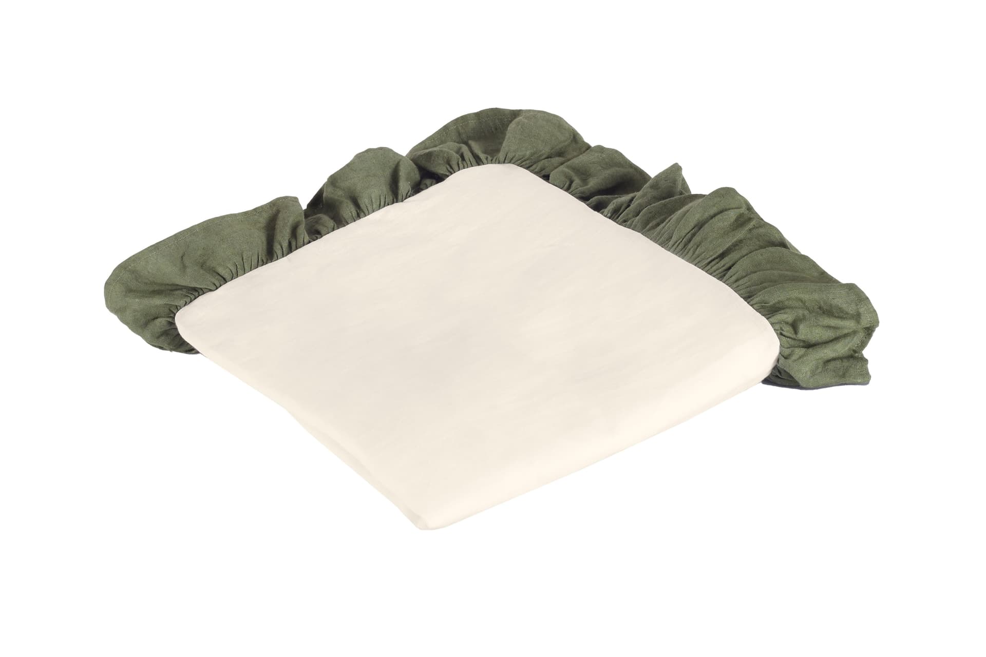 Tovaglia da tavola in 100% puro lino lavato delavè stone washed morbido resistente elegante made in italy  Avorio con Frou Fou Oliva in Tovaglie Vanita di raso - Sesto San Giovanni, commercioVirtuoso.it