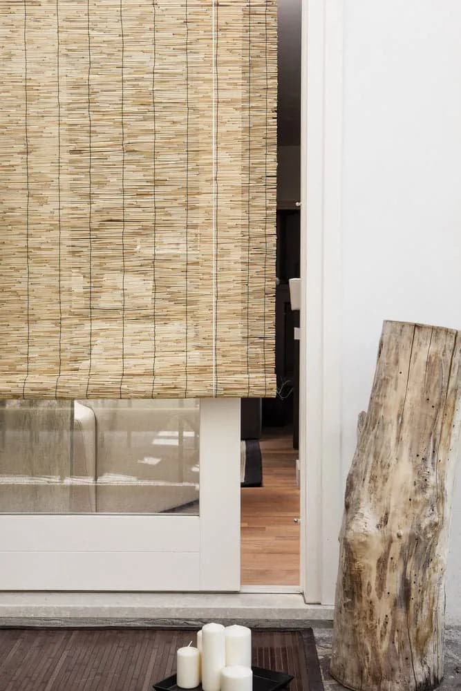 Tapparella in arelle di bamboo con carrucola e legatura in nylon in Recinzioni decorative La Zappa - Altamura, commercioVirtuoso.it