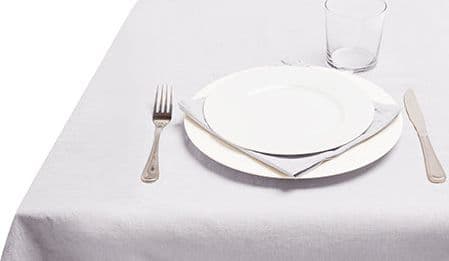 Tovaglia da tavola in 100% puro lino lavato delavè stone washed morbido resistente elegante made in italy  BIANCO in Tovaglie Vanita di raso - Sesto San Giovanni, commercioVirtuoso.it
