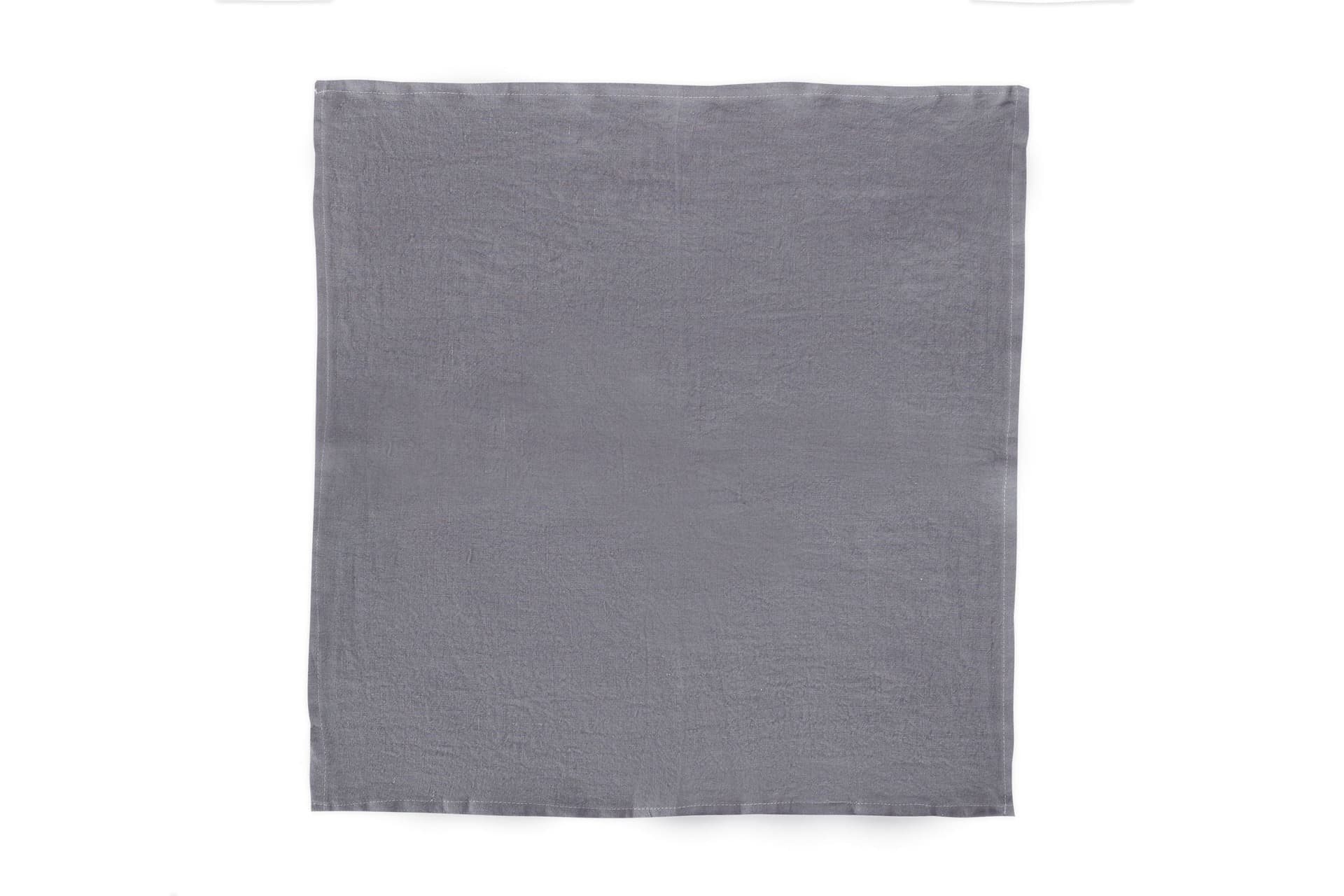 Set di 6 tovaglioli da tavola 45 X 45 CM in 100% puro lino lavato delavè stone washed morbido resistente elegante made in italy ANTRACITE - Vanita di raso