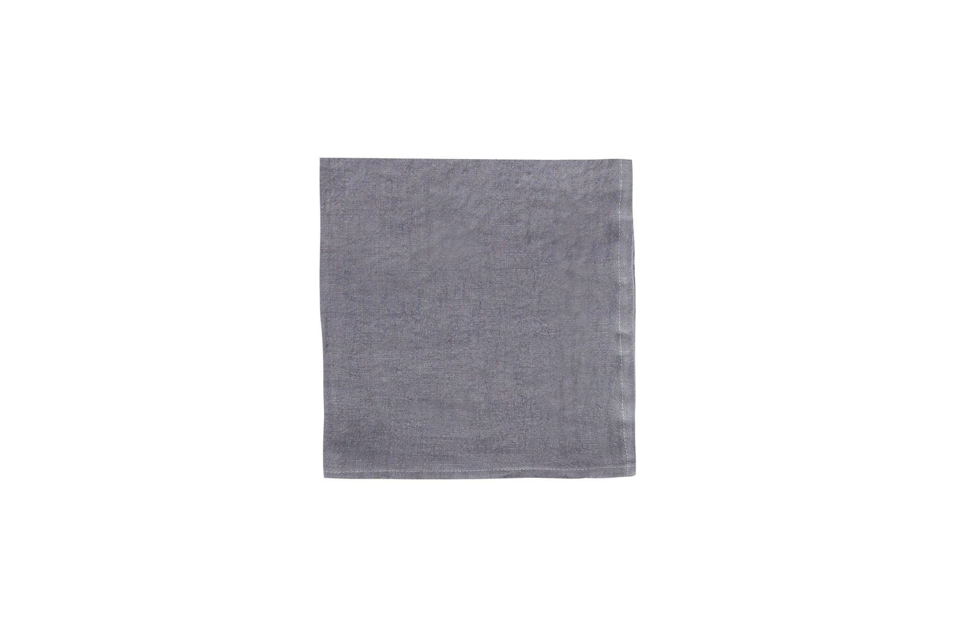 Set di 6 tovaglioli da tavola 45 X 45 CM in 100% puro lino lavato delavè stone washed morbido resistente elegante made in italy ANTRACITE - Vanita di raso