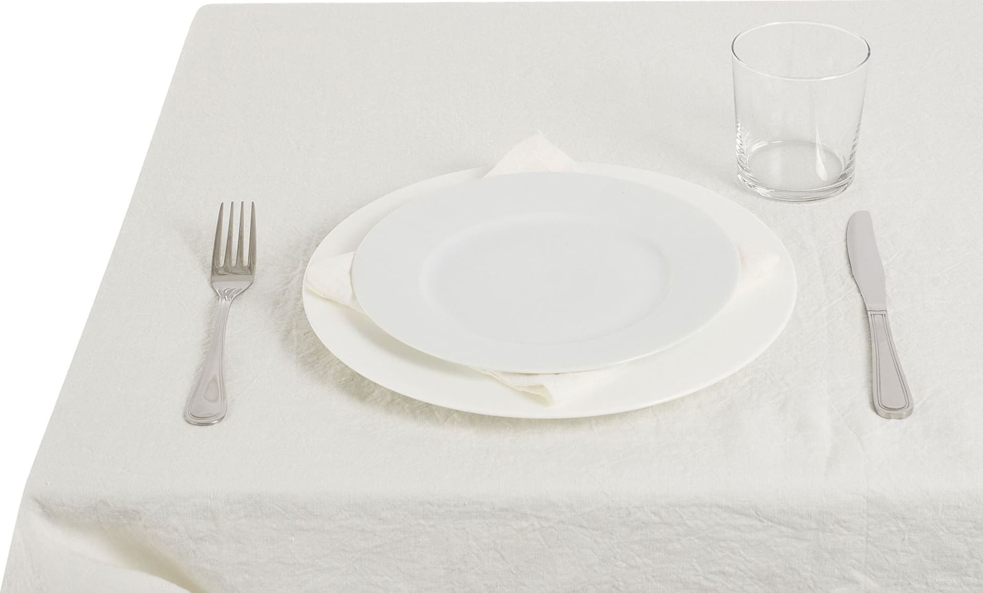 Tovaglia da tavola in 100% puro lino lavato delavè stone washed morbido resistente elegante made in italy  AVORIO - Vanita di raso