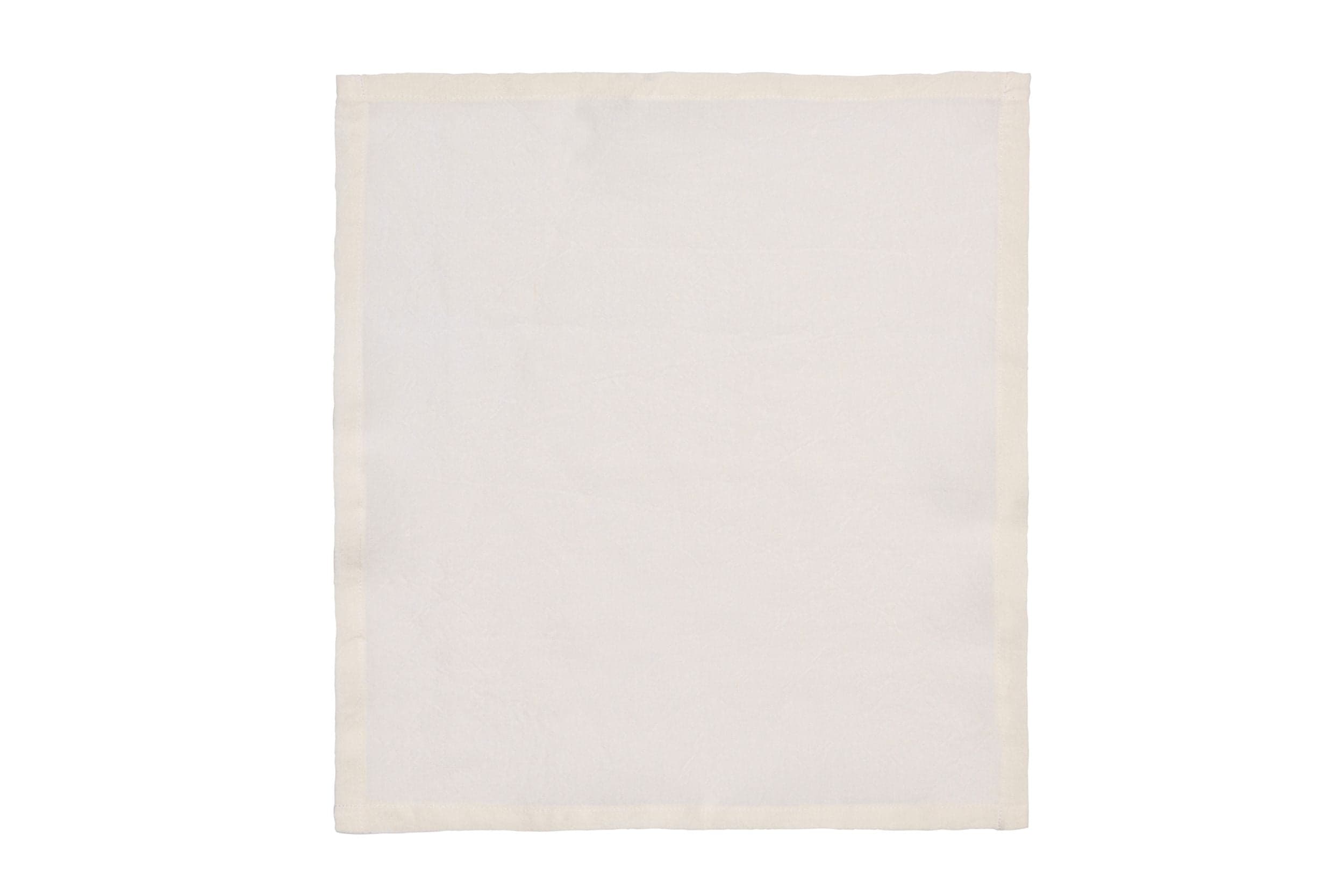 Set di 6 tovaglioli da tavola 45 X 45 CM in 100% puro lino lavato delavè stone washed morbido resistente elegante made in italy AVORIO - Vanita di raso