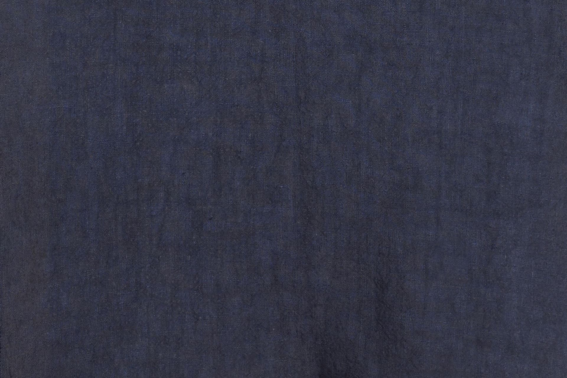 Runner da tavola in 100% puro lino lavato delavè stone washed morbido resistente elegante made in italy BLU NOTTE - Vanita di raso