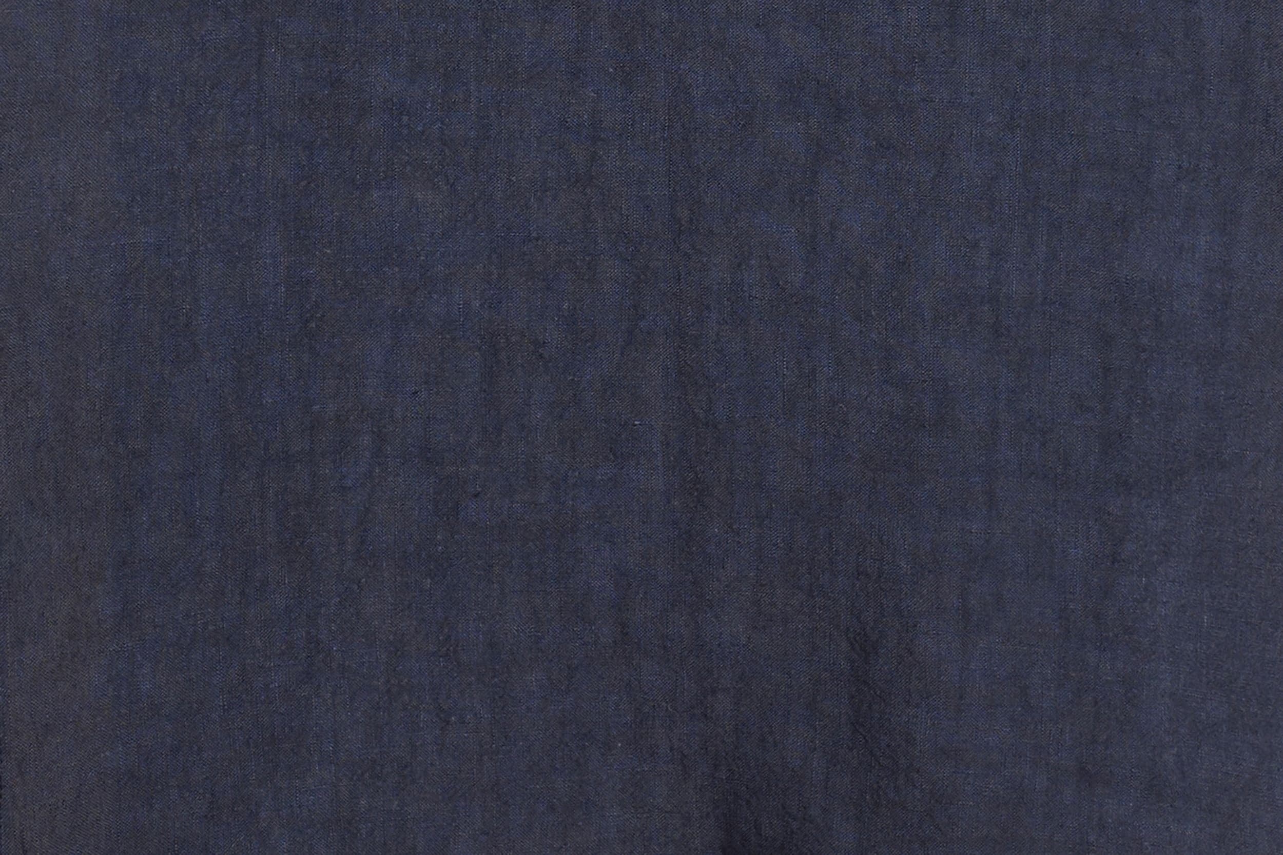 Runner da tavola in 100% puro lino lavato delavè stone washed morbido resistente elegante made in italy BLU NOTTE - Vanita di raso
