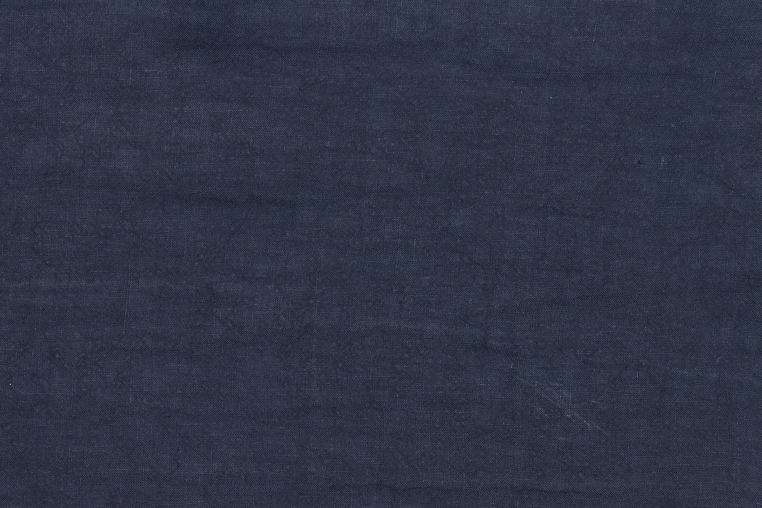 Set di 2 tovagliette americane coppia tovagliette 35 X 50 CM in 100% puro lino lavato delavè stone washed morbido resistente elegante made in italy BLU NOTTE - Vanita di raso