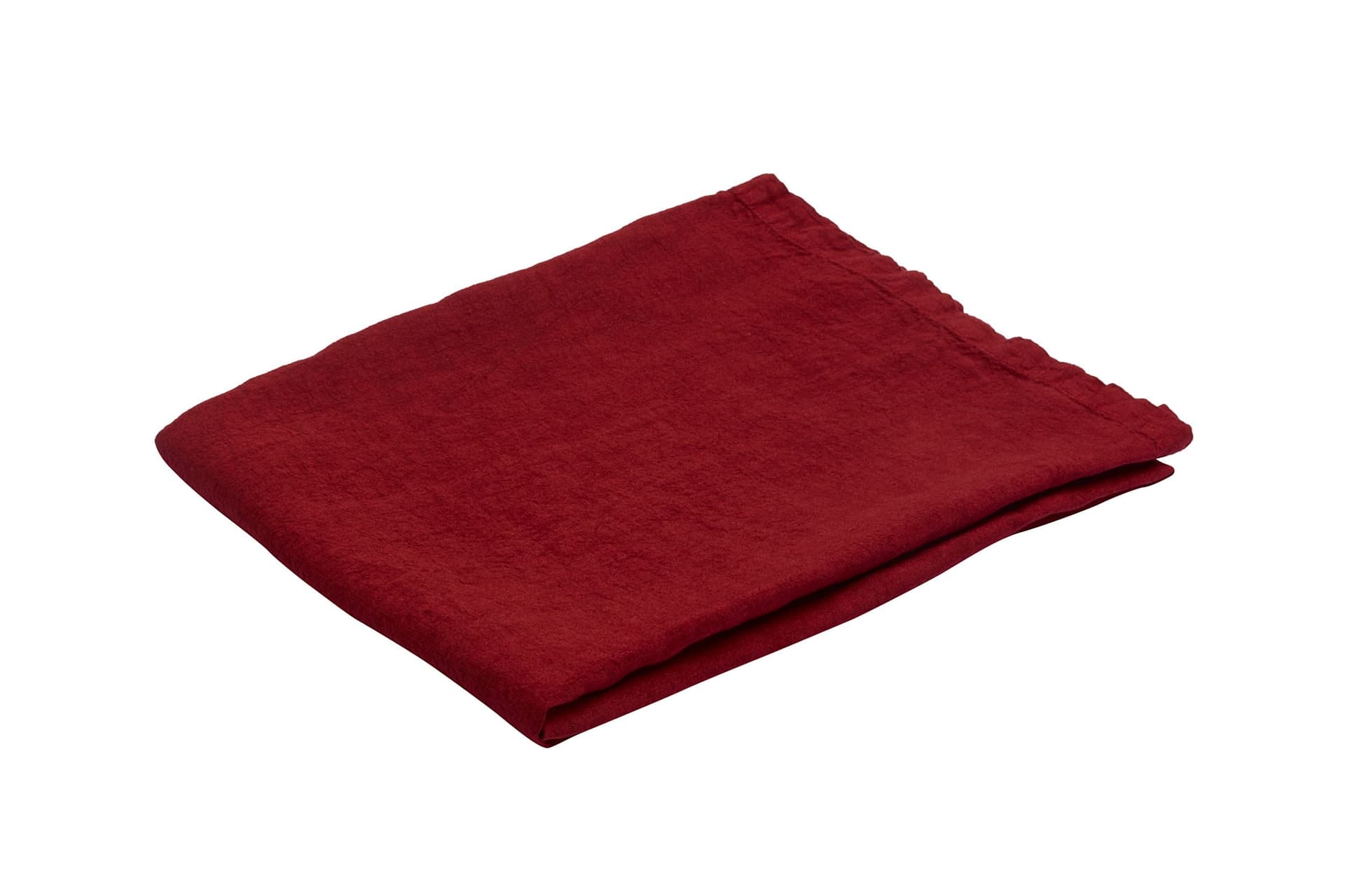 Tovaglia da tavola in 100% puro lino lavato delavè stone washed morbido resistente elegante made in italy  BORDEAUX - Vanita di raso