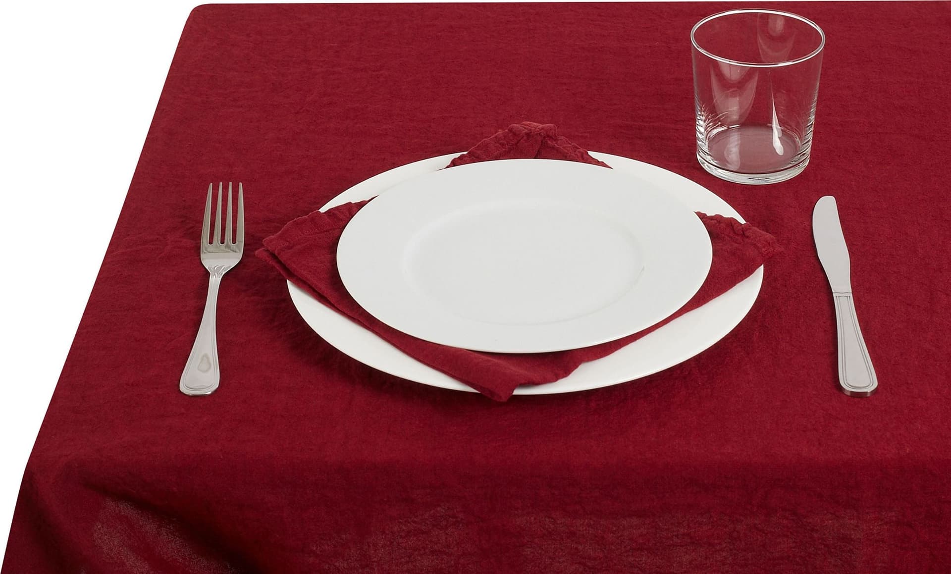 Tovaglia da tavola in 100% puro lino lavato delavè stone washed morbido resistente elegante made in italy  BORDEAUX - Vanita di raso