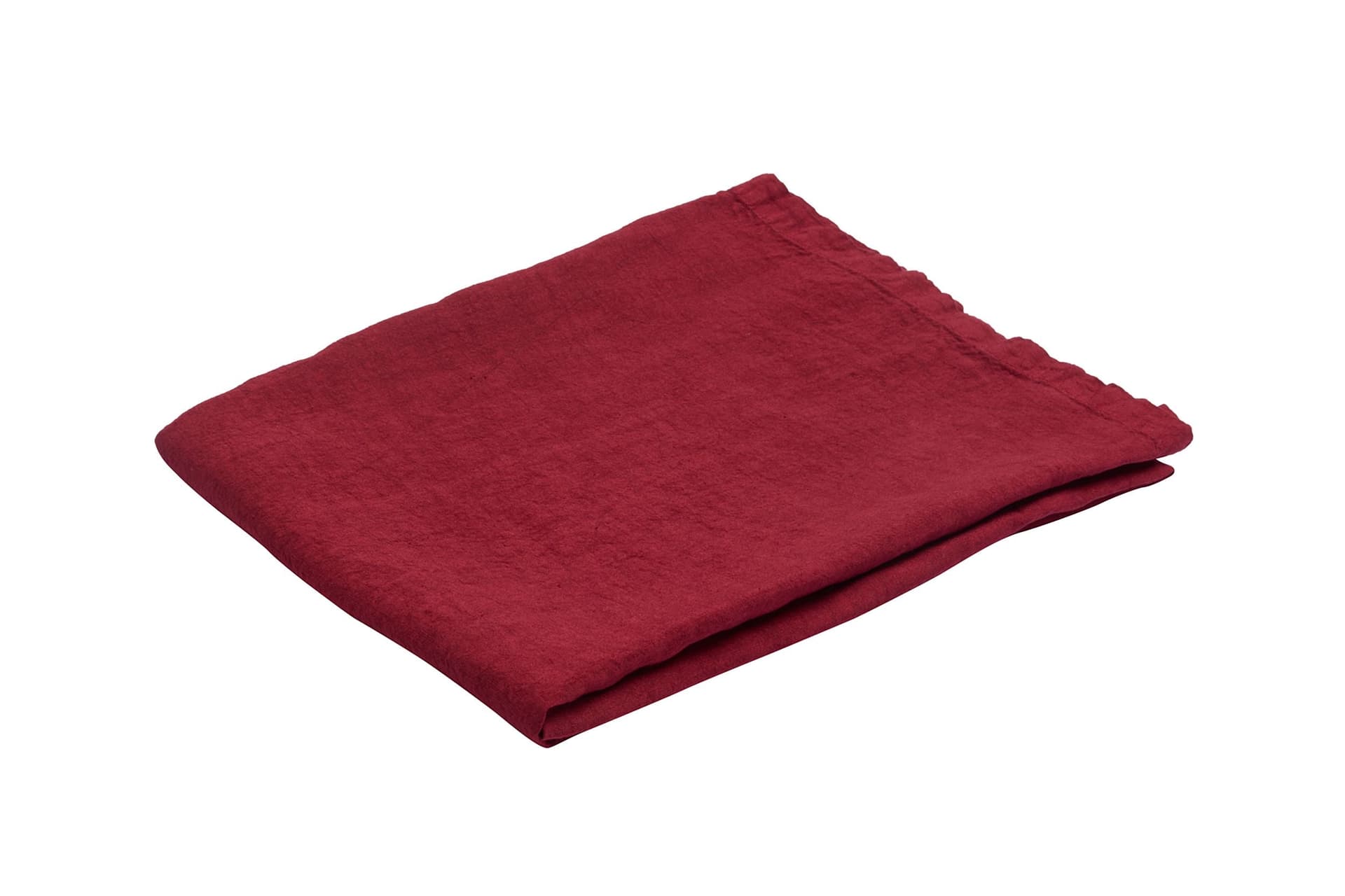 Runner da tavola in 100% puro lino lavato delavè stone washed morbido resistente elegante made in italy BORDEAUX - Vanita di raso