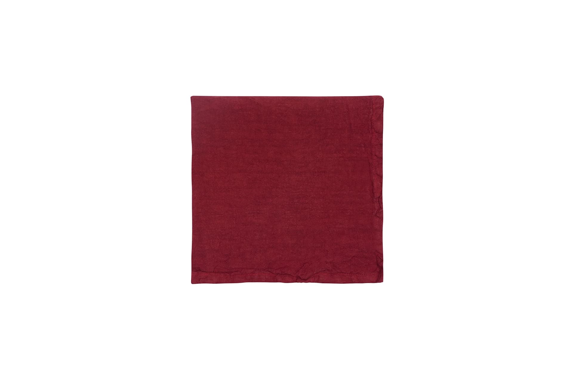 Set di 6 tovaglioli da tavola 45 X 45 CM in 100% puro lino lavato delavè stone washed morbido resistente elegante made in italy BORDEAUX - Vanita di raso
