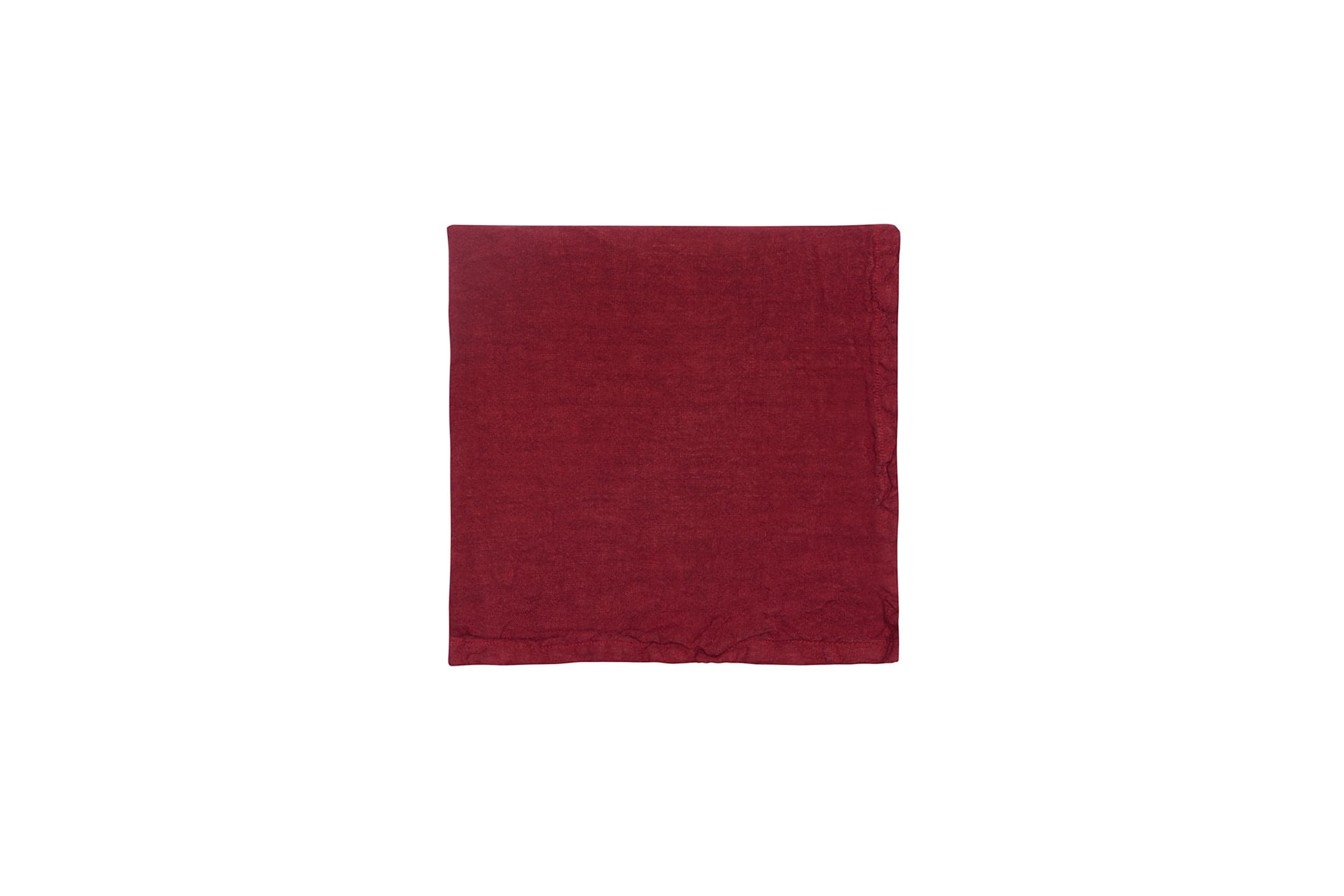 Set di 6 tovaglioli da tavola 45 X 45 CM in 100% puro lino lavato delavè stone washed morbido resistente elegante made in italy BORDEAUX - Vanita di raso