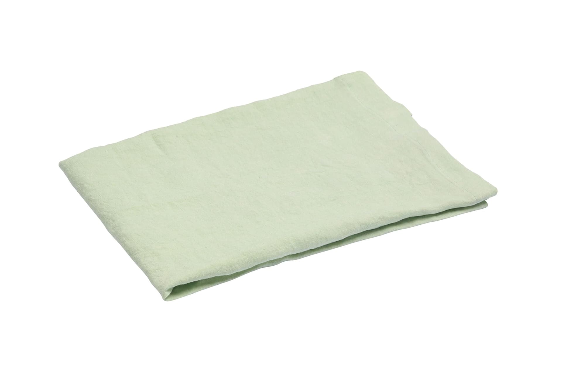 Tovaglia da tavola in 100% puro lino lavato delavè stone washed morbido resistente elegante made in italy  VERDE MENTA - Vanita di raso
