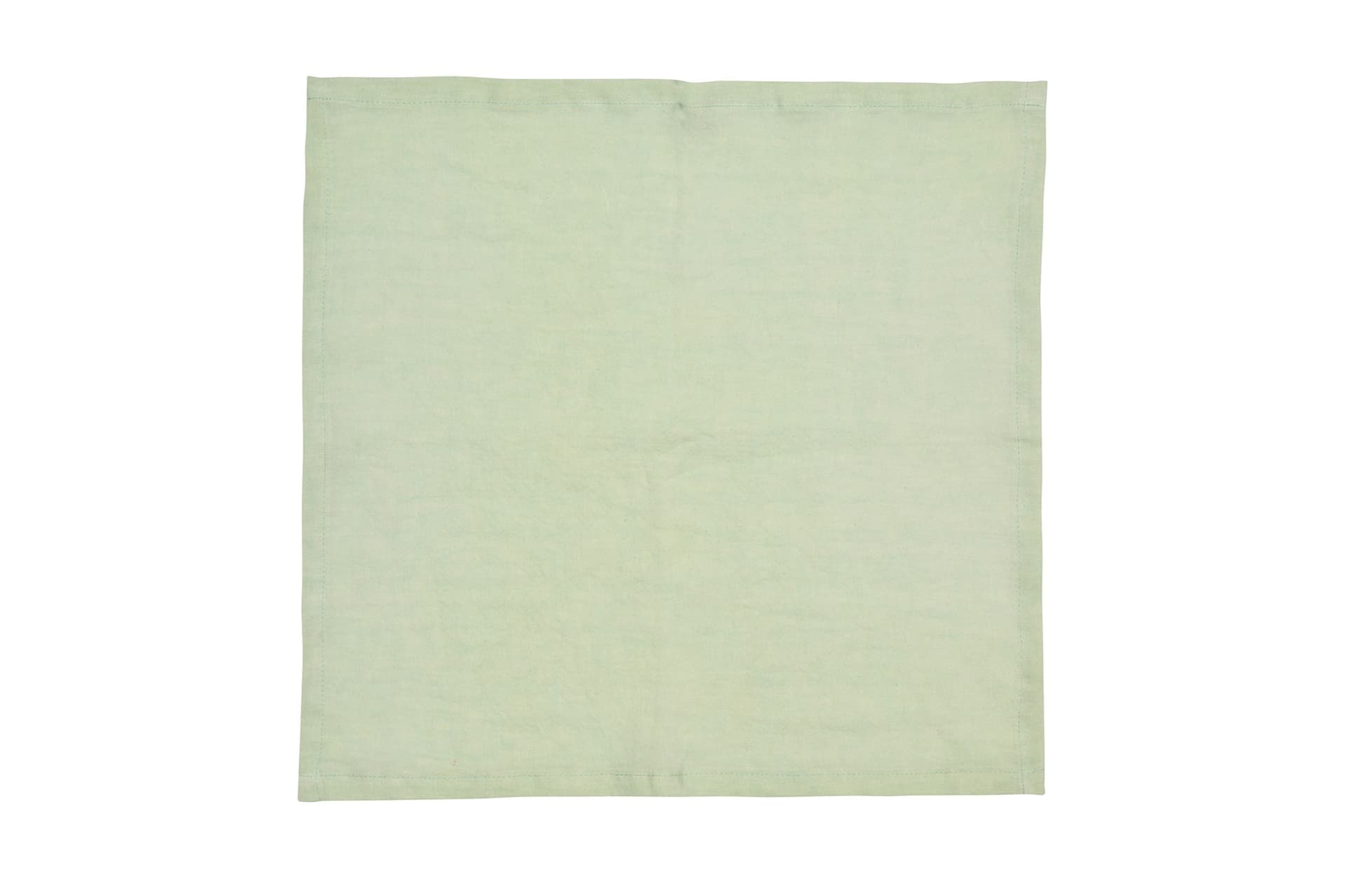 Set di 6 tovaglioli da tavola 45 X 45 CM in 100% puro lino lavato delavè stone washed morbido resistente elegante made in italy VERDE MENTA - Vanita di raso