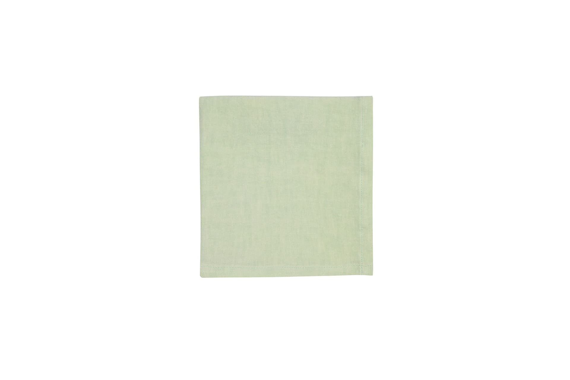 Set di 6 tovaglioli da tavola 45 X 45 CM in 100% puro lino lavato delavè stone washed morbido resistente elegante made in italy VERDE MENTA - Vanita di raso