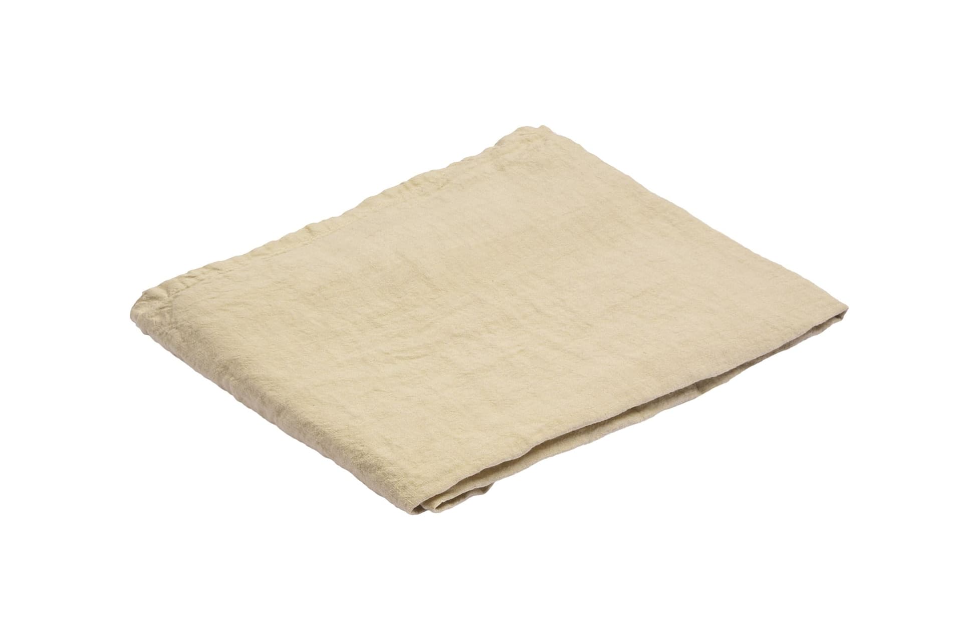 Tovaglia da tavola in 100% puro lino lavato delavè stone washed morbido resistente elegante made in italy  SABBIA - Vanita di raso