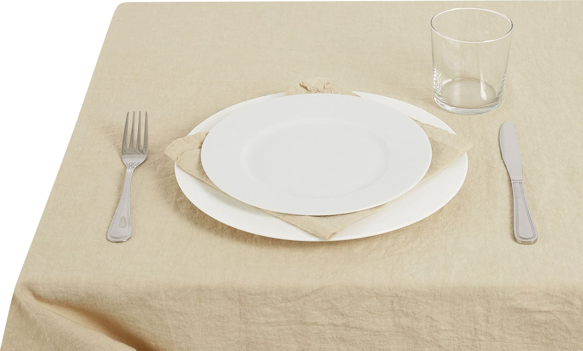 Tovaglia da tavola in 100% puro lino lavato delavè stone washed morbido resistente elegante made in italy  SABBIA - Vanita di raso
