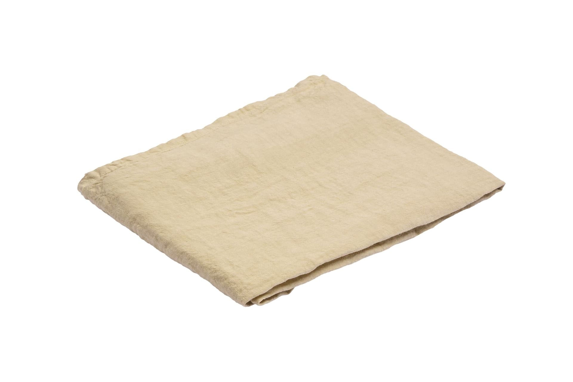 Runner da tavola in 100% puro lino lavato delavè stone washed morbido resistente elegante made in italy  SABBIA - Vanita di raso